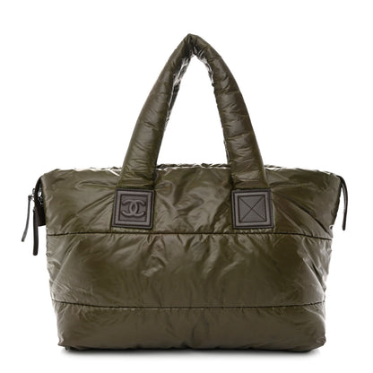 Chanel Nylon Quilted Medium Coco Cocoon Reversible Tote Khaki 1 of 15