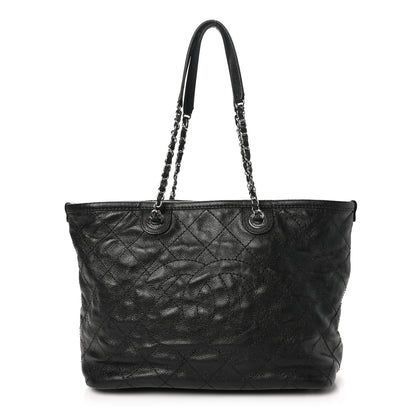 Chanel Grained Calfskin Quilted Small Daily Shopping Tote Black 1 of 10