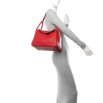 Hermes Taurillon Clemence Lindy 30 Rouge Casaque 2 of 13