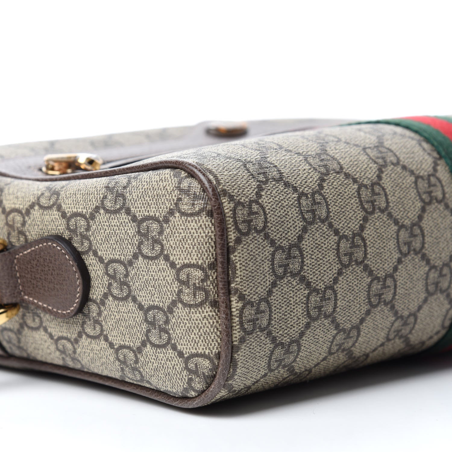Gucci GG Supreme Monogram Web Small Ophidia Shoulder Bag Brown 6 of 10