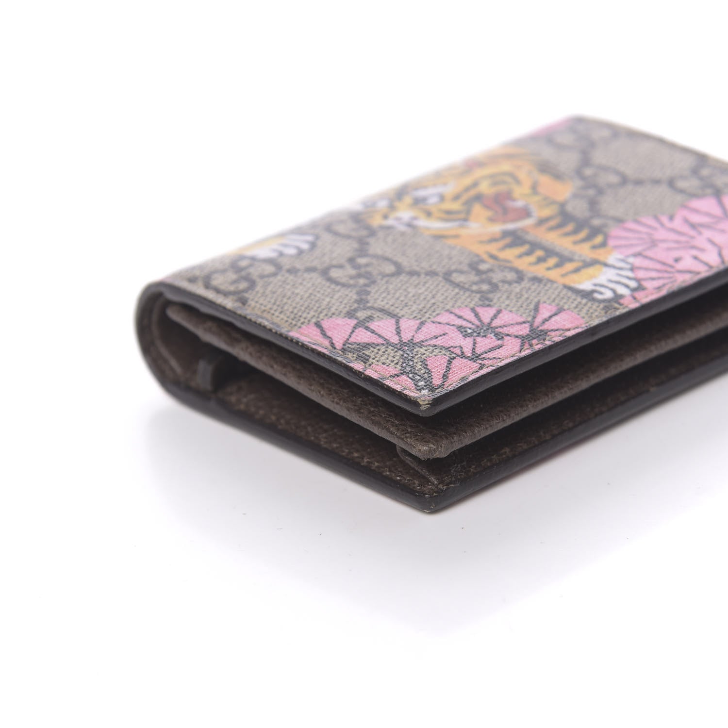 Gucci GG Supreme Monogram Bengal Card Case Beige Pink 8 of 11