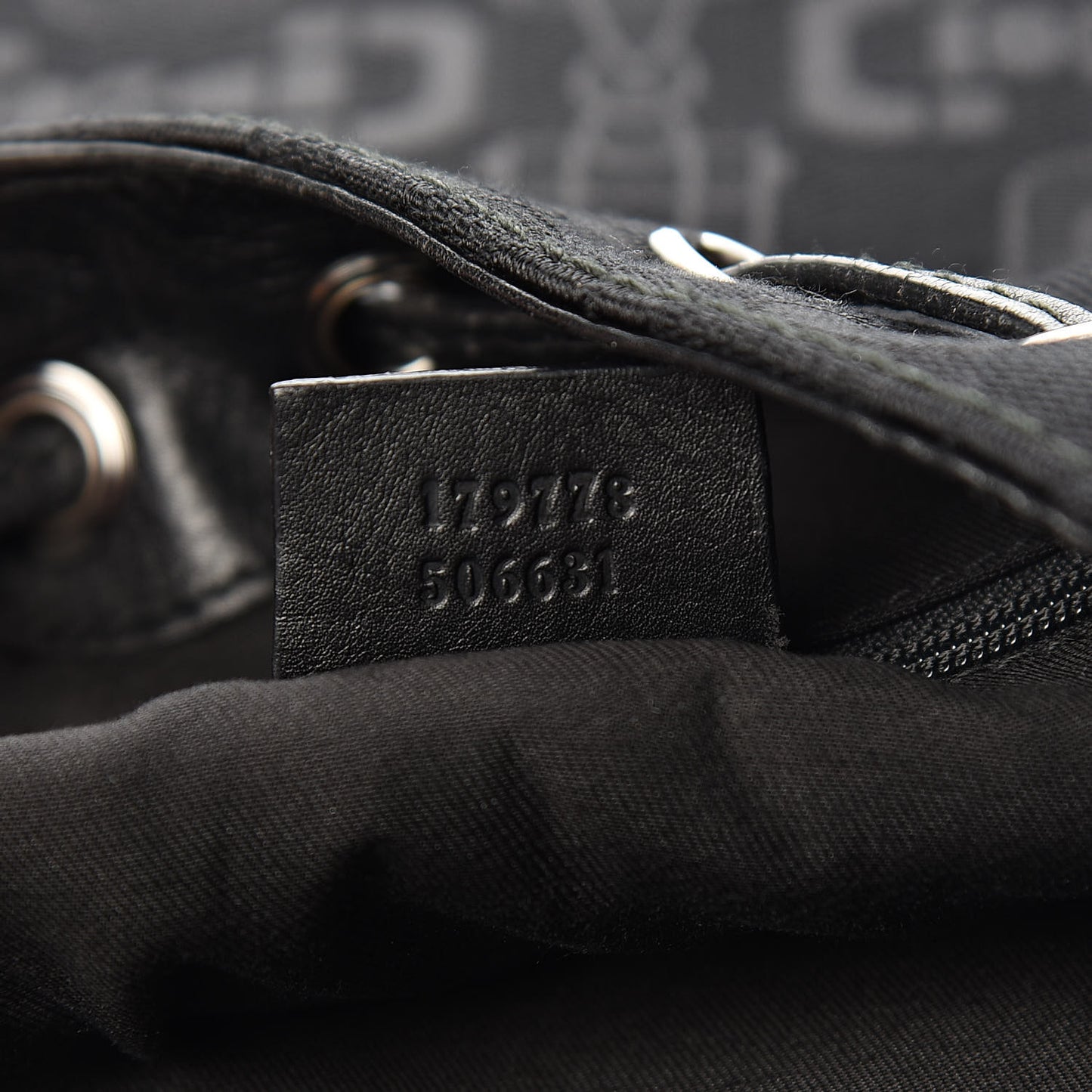 Horsebit Print Hobo Black
