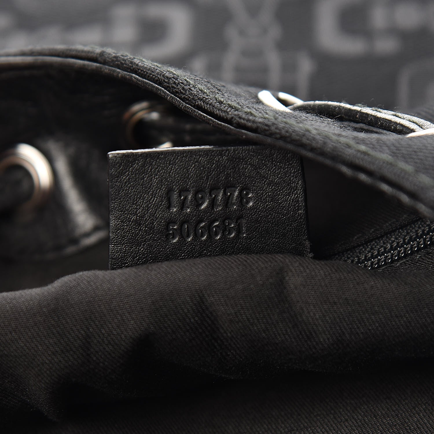Gucci Horsebit Print Hobo Black 7 of 10