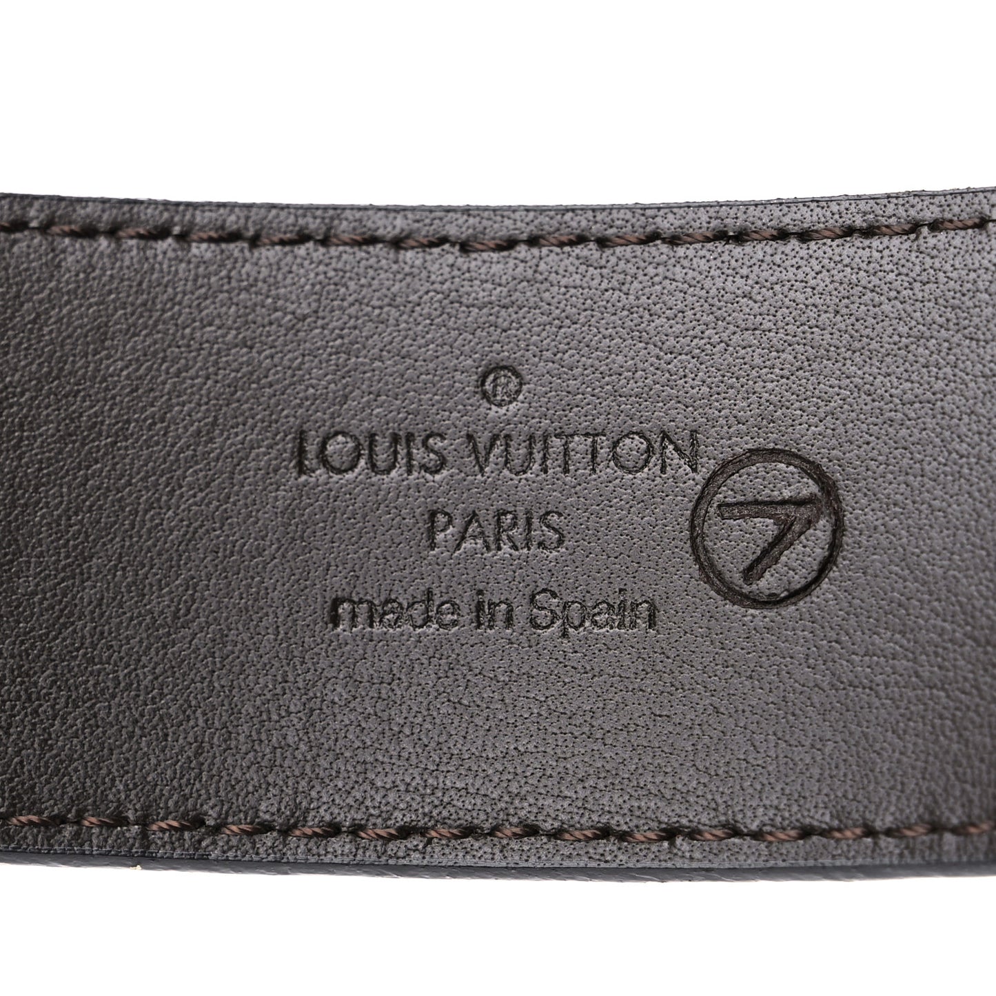 Suede Calfskin Mini Damier Belt 90/36 Moka