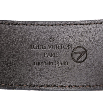 Louis Vuitton Suede Calfskin Mini Damier Belt 90/36 Moka 6 of 6