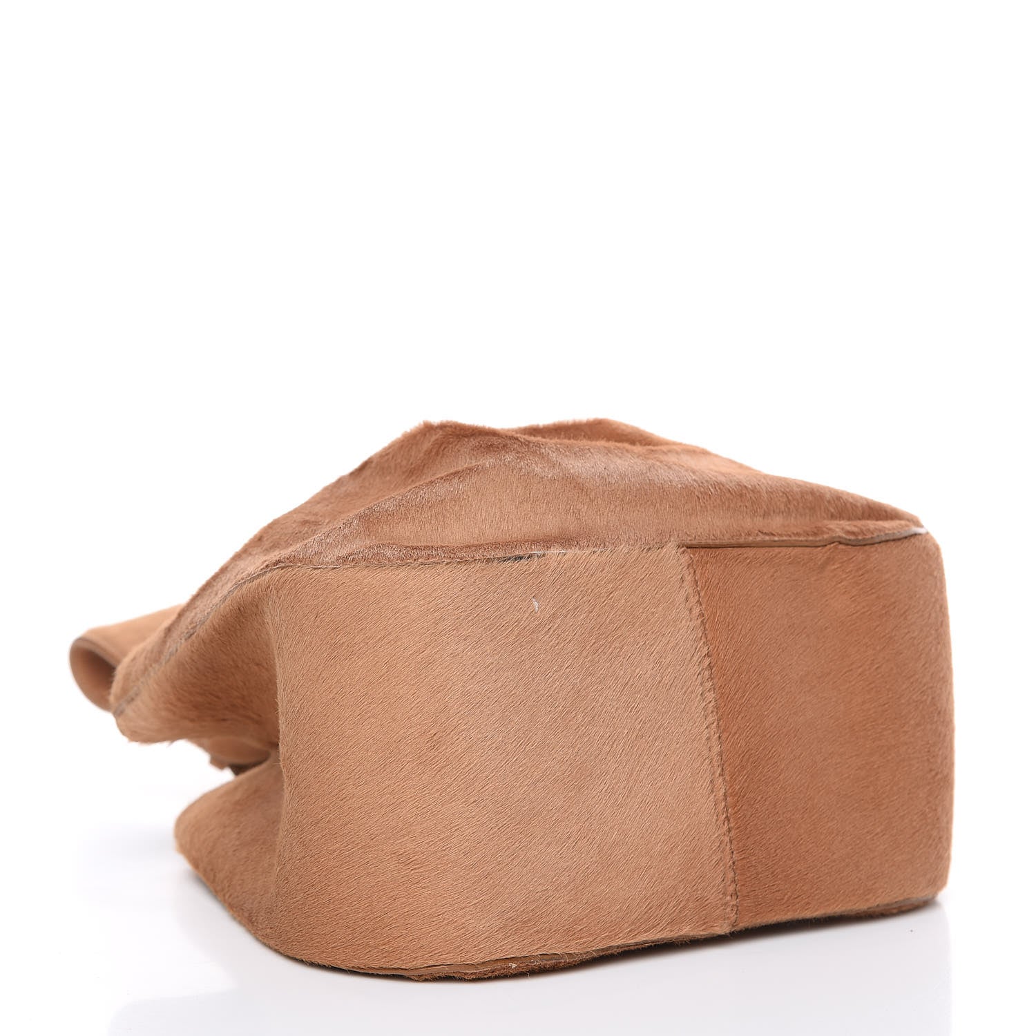 Alaia Calf Hair Bucket Bag Wristlet Camel 4 of 9