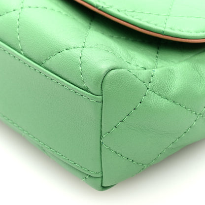 Chanel Lambskin Mixed Fibers Quilted Small Cocovado Flap Green 10 of 10