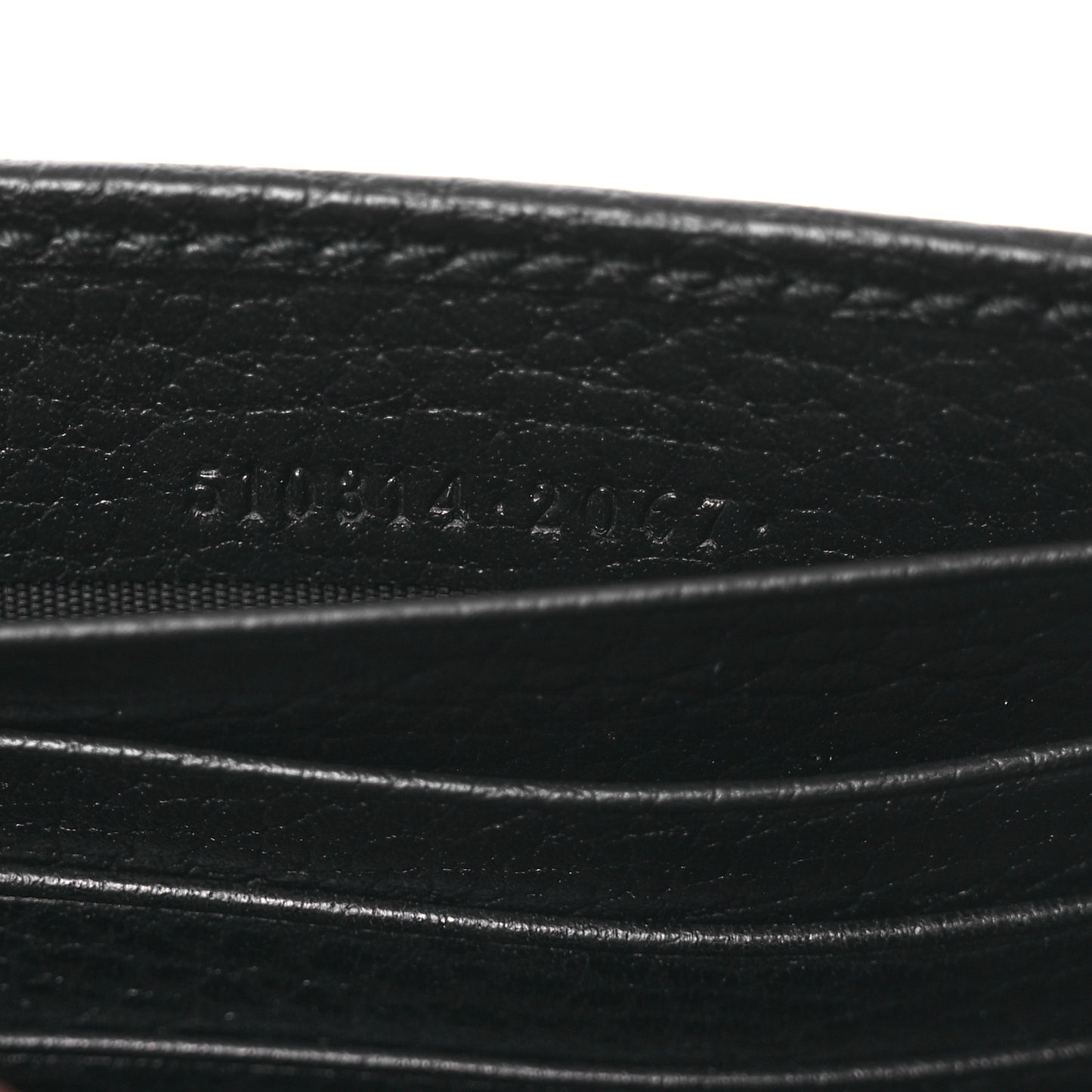 Dollar Calfskin Interlocking G Chain Wallet Black