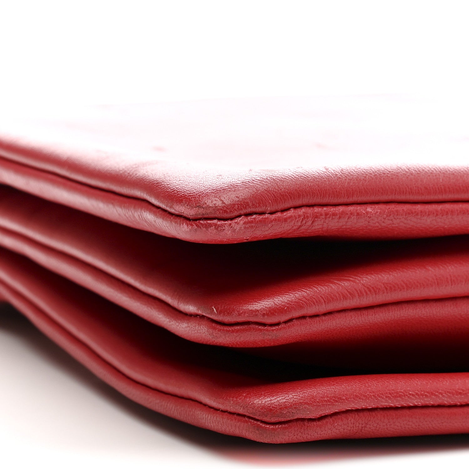 Celine Lambskin Large Trio Crossbody Bag Red 11 of 19