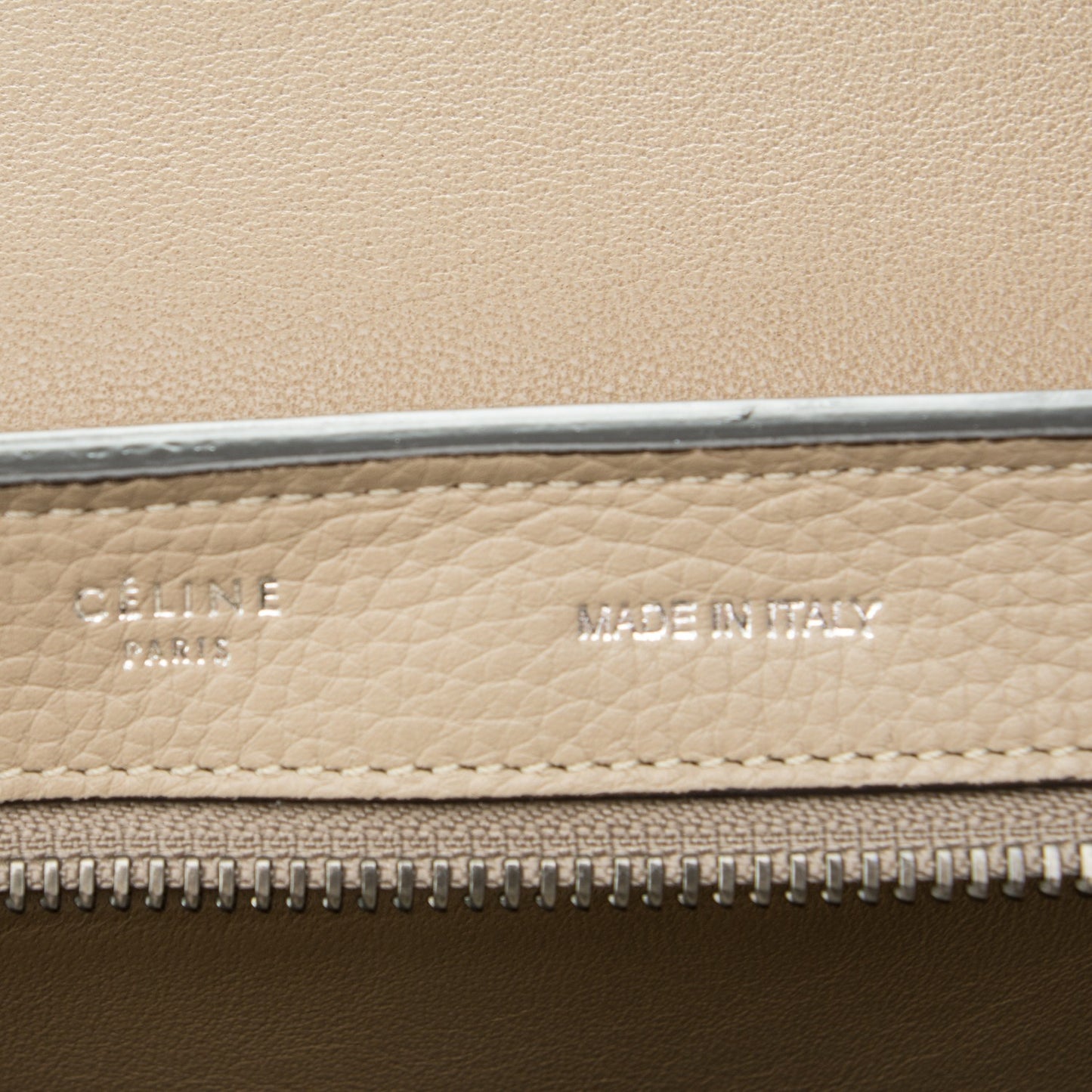 Drummed Calfskin Suede Small Trapeze Dune