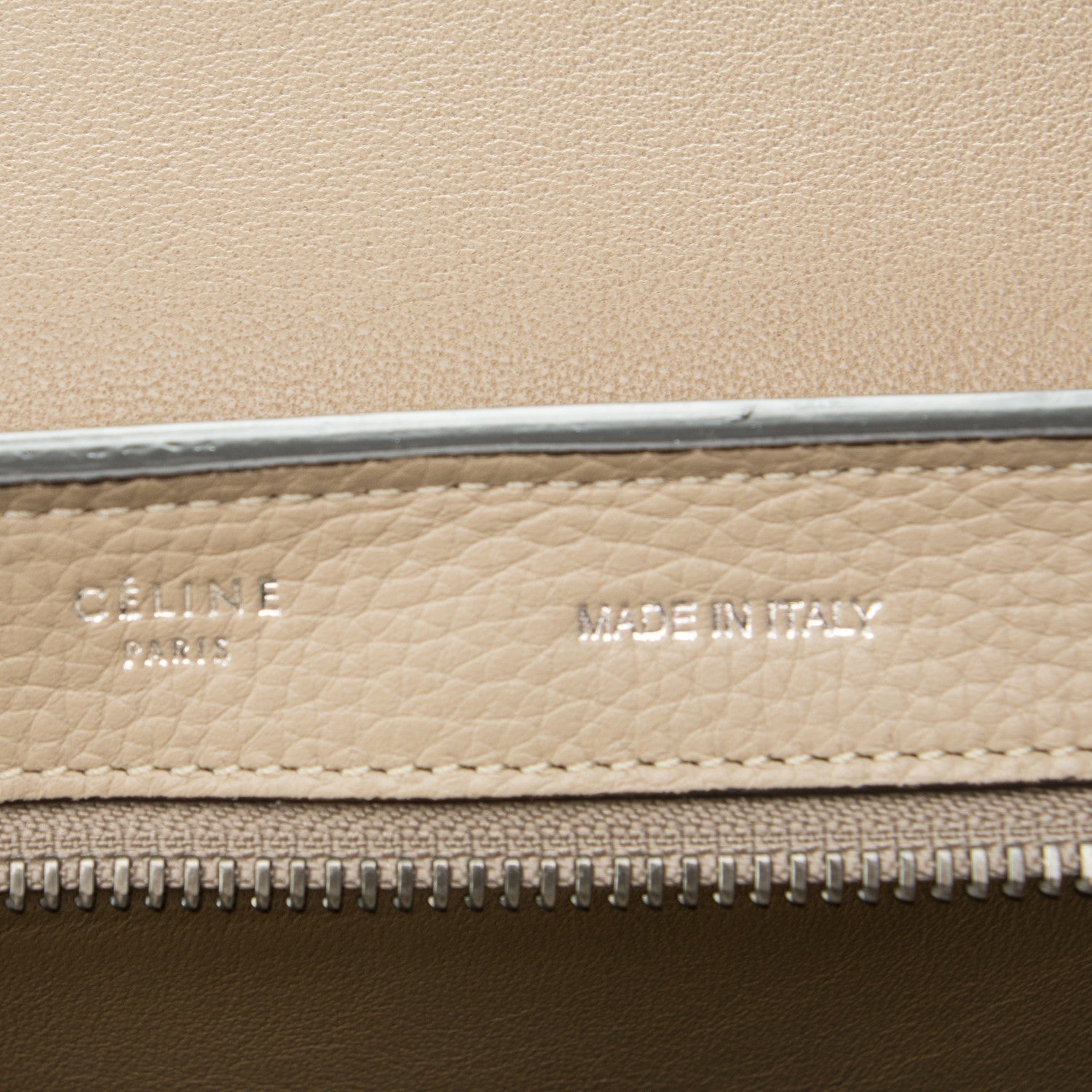 Celine Drummed Calfskin Suede Small Trapeze Dune 6 of 7