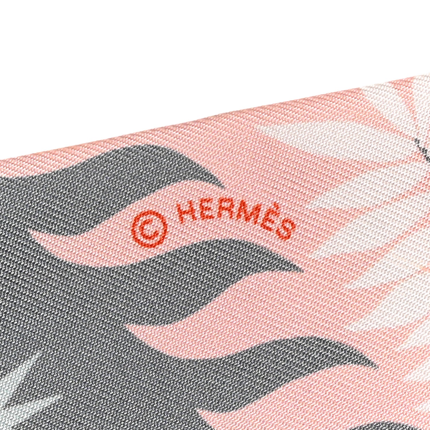 Hermes Silk Le Charme D Orphee Twilly Gris Acier Rose Poudre 4 of 5