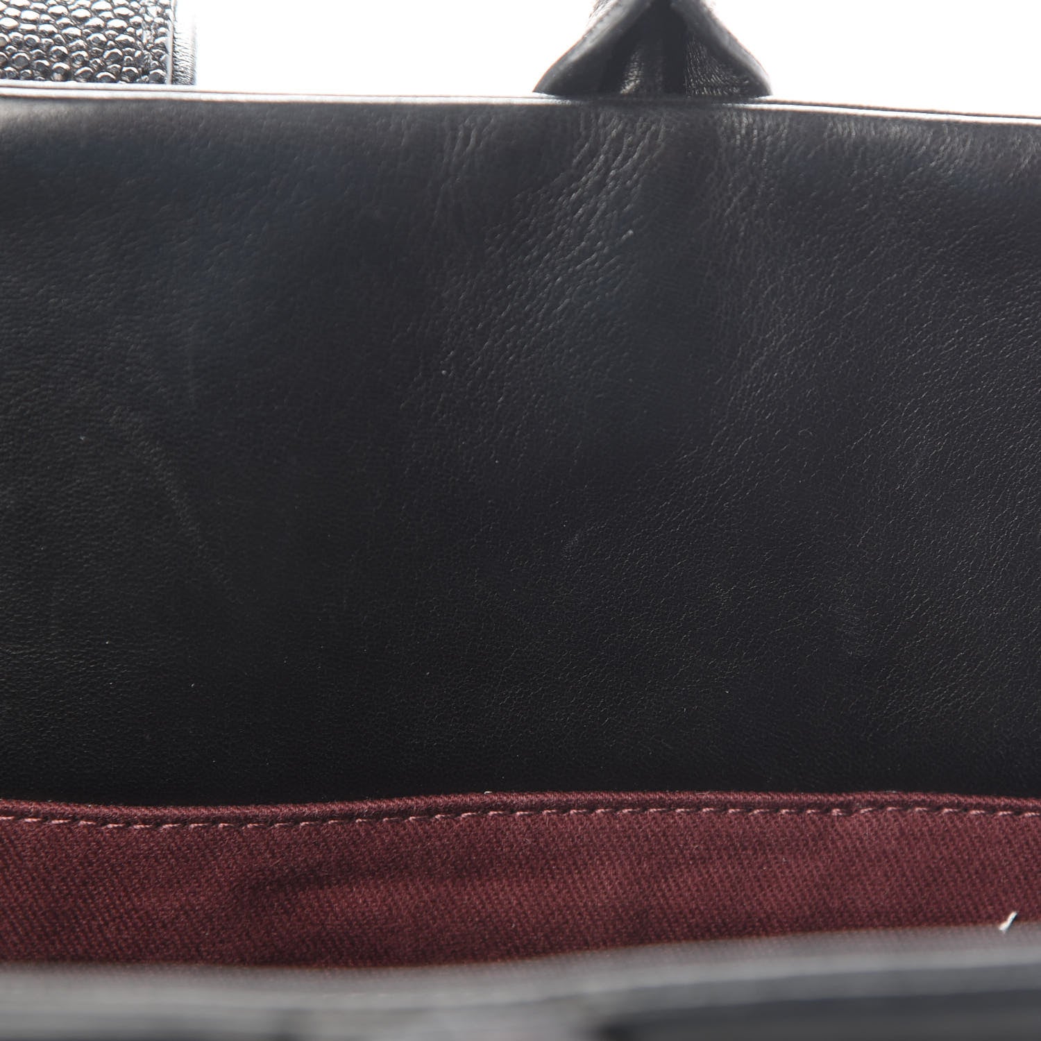 Chanel Glazed Calfskin Stingray Large Bindi CC Tote Black 10 of 11