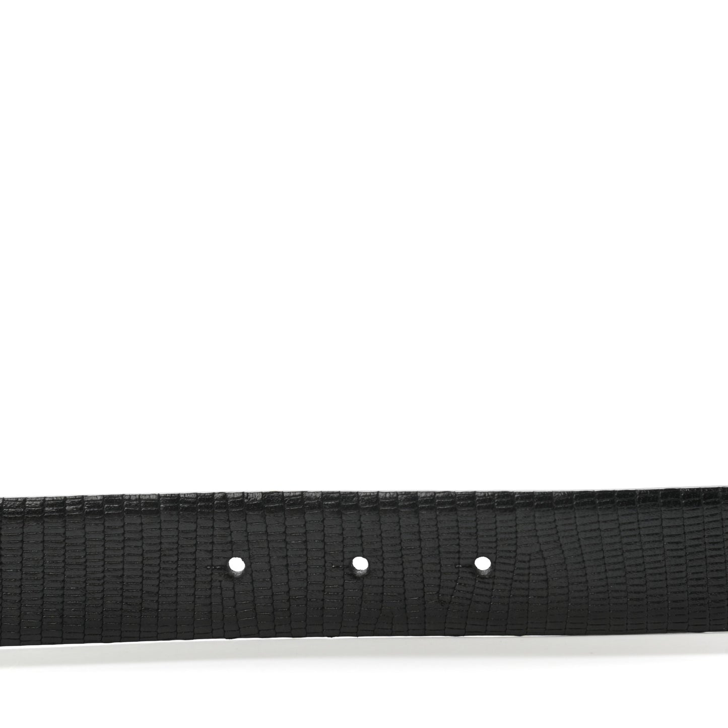 Lizard Embossed Calfskin Gripoix Poured Glass Along The Nile CC Belt 95 38 Black