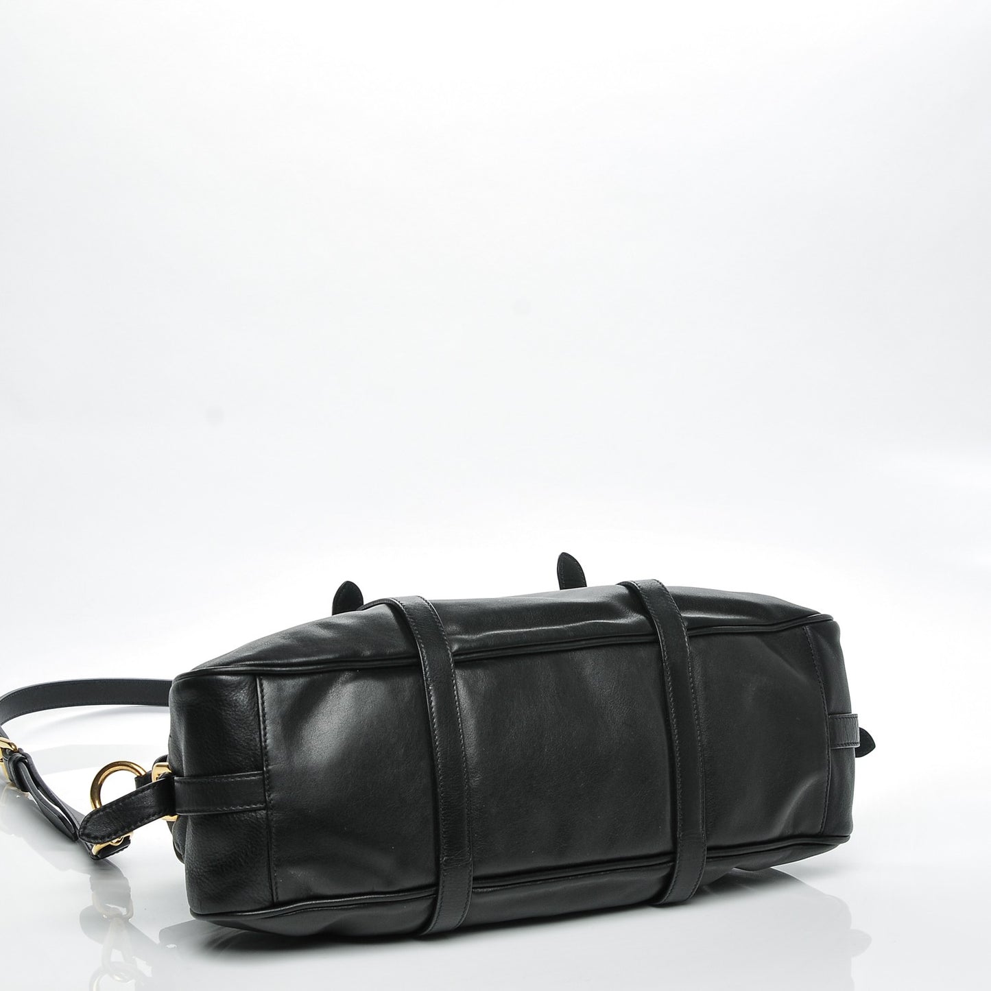 Soft Calf Shopping Satchel Black