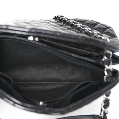 Chanel Patent Quilted Large Just Mademoiselle Bowling Bag Black 5 of 14