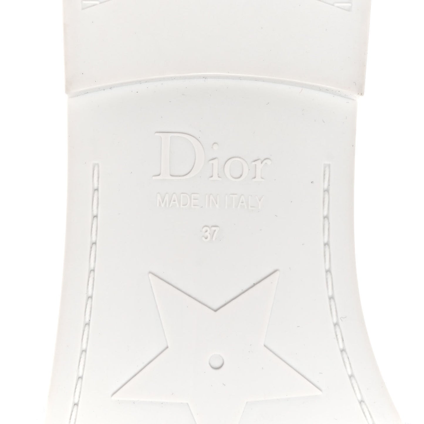 Technical Stretch Fabric Etoile Dio(r)evolution Slide Sandals 37 White Gold