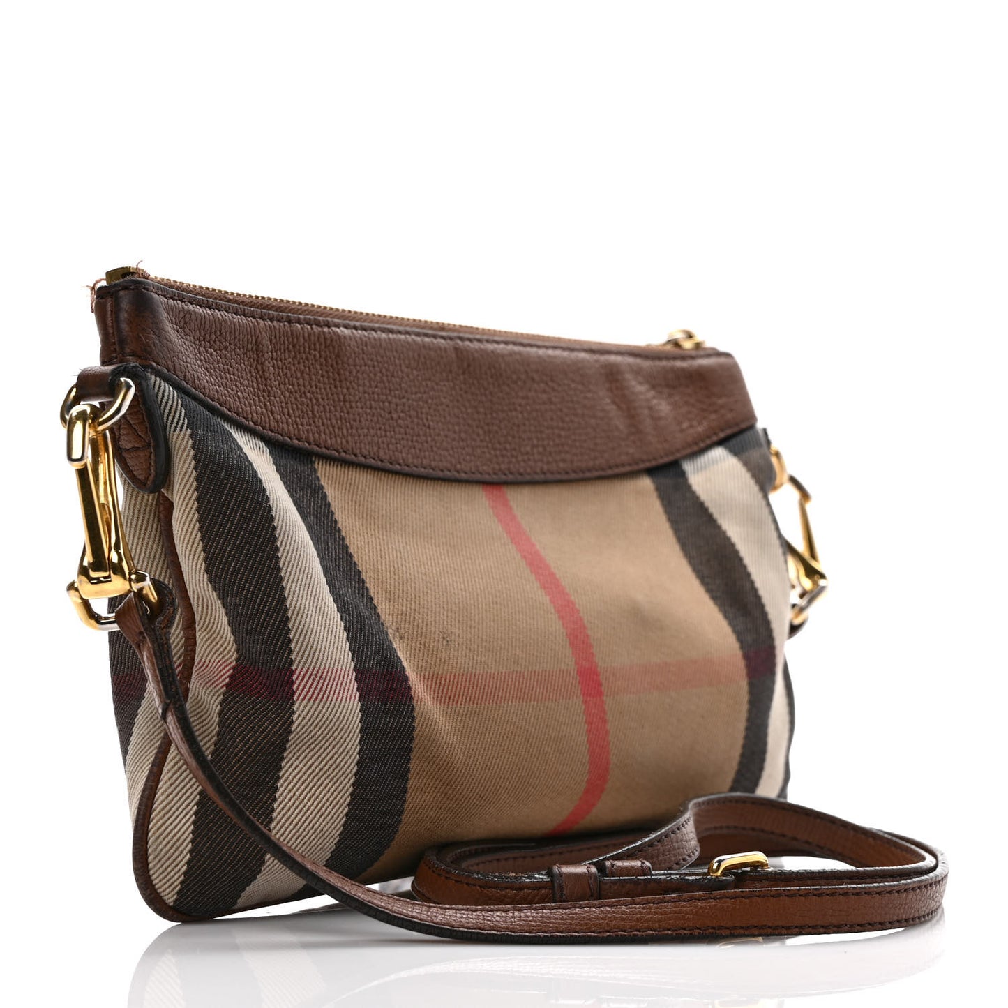 House Check Derby Peyton Crossbody Clutch Bag Tan