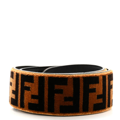 Fendi Velvet Tapestry FF Strap You Tobacco 2 of 5