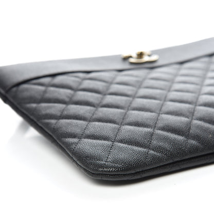 Chanel Caviar Quilted Medium Vintage Mademoiselle Cosmetic Case Black 5 of 10