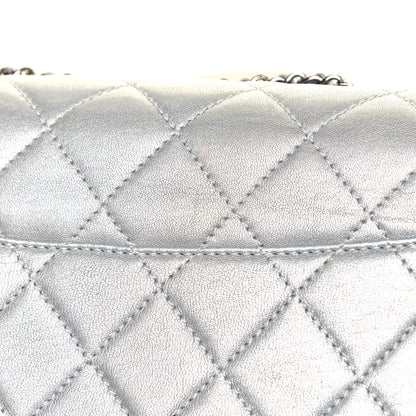 Chanel Metallic Sheepskin Quilted Beauty Lock Flap Silver 16 of 16