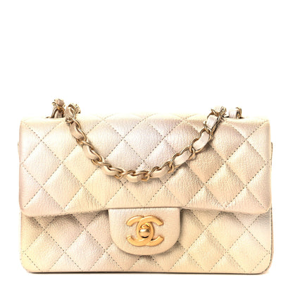 Chanel Metallic Goatskin Quilted Mini Rectangular Flap Gold 1 of 11