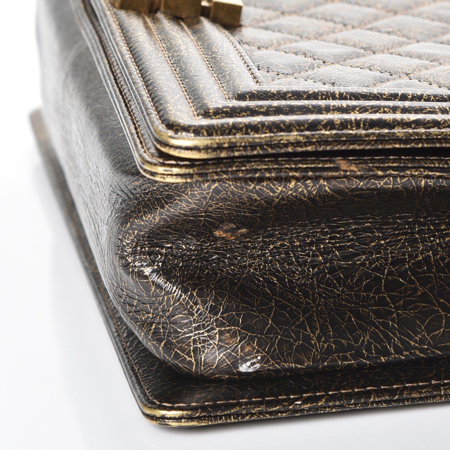 Chanel Metallic Calfskin Quilted Medium Boy Flap Gold 8 of 14