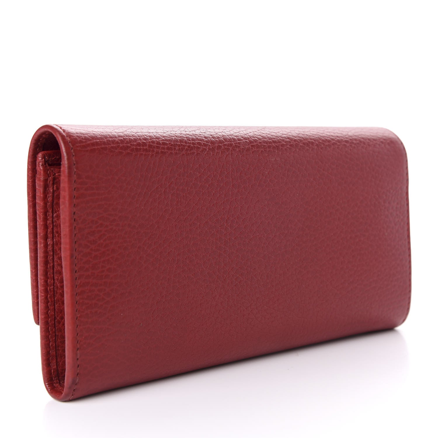 Gucci Dollar Calfskin GG Marmont Continental Wallet Hibiscus Red 3 of 6