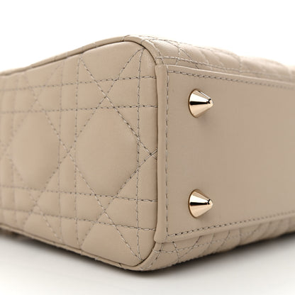 Christian Dior Lambskin Cannage Small My ABCDior Lady Dior Hazelnut 9 of 10