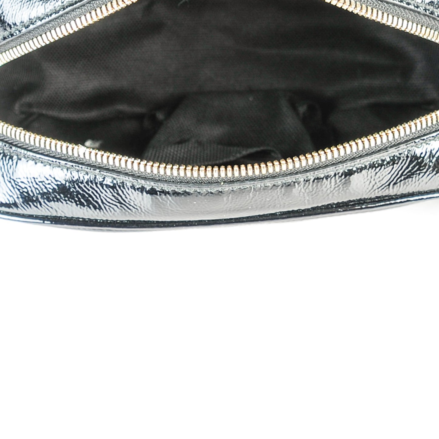 Soft Patent Small Soho Disco Bag Black