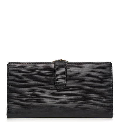 Louis Vuitton Epi Viennois Continental French Purse Wallet Black 1 of 9