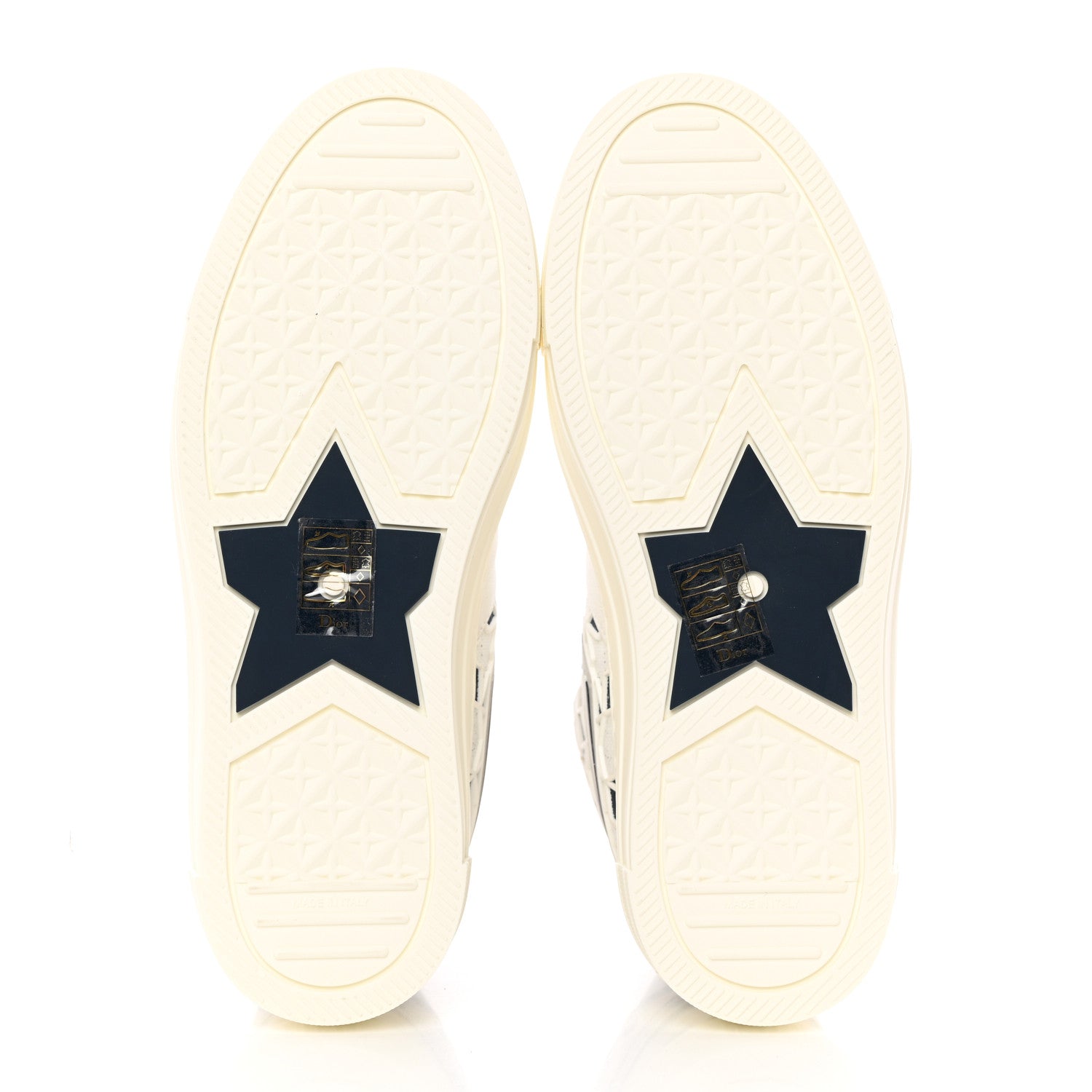 Christian Dior Canvas Embroidered Womens Walk'n' Dior Star High Top Sneakers 36 White Navy 6 of 12