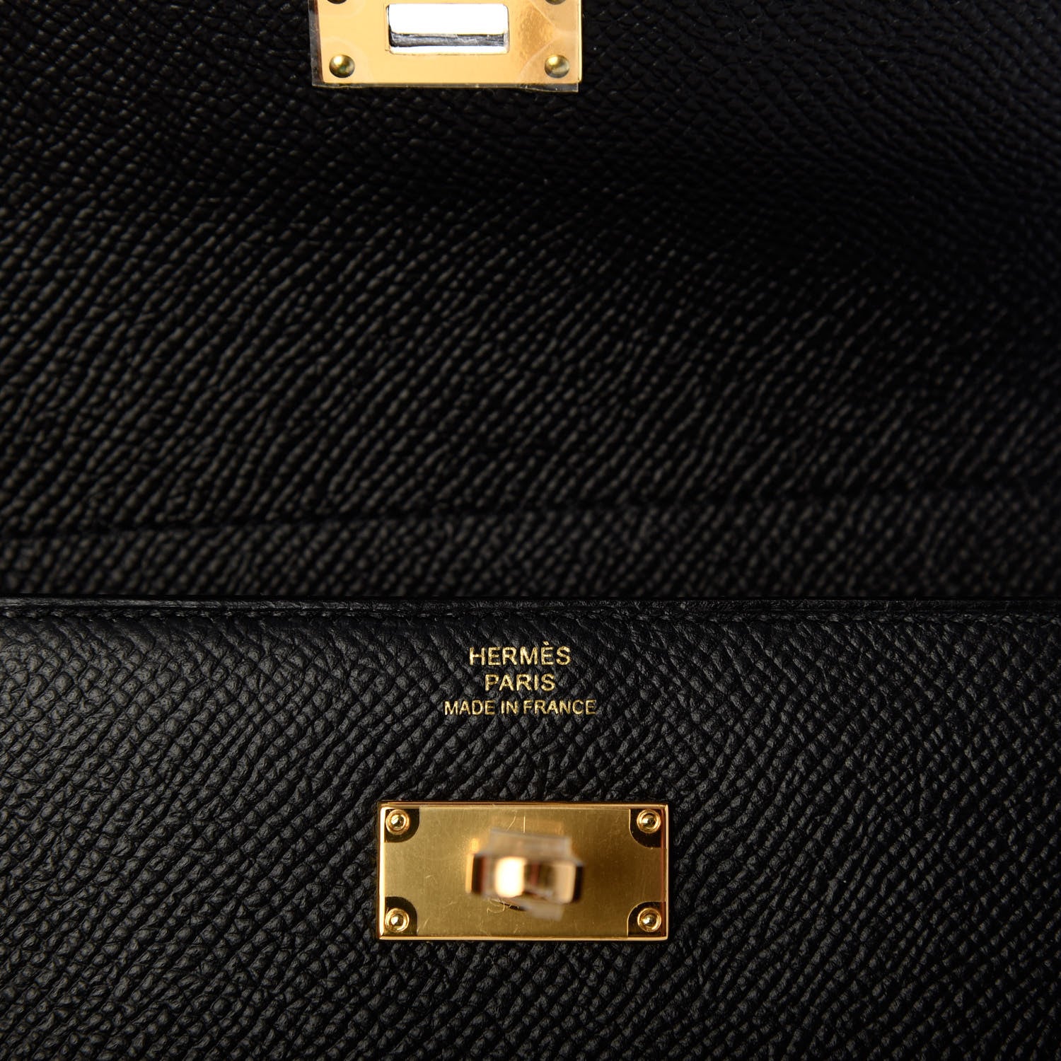 Hermes Epsom Medium Kelly Wallet Black 7 of 8
