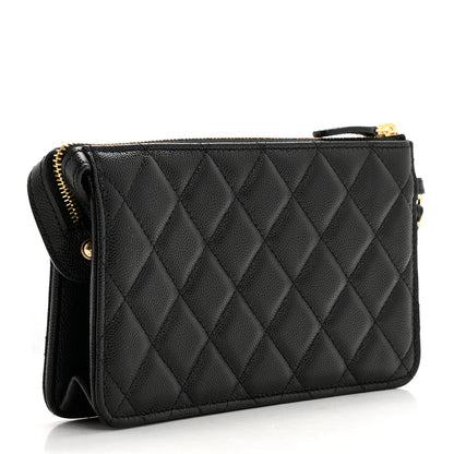 Chanel Caviar Quilted Polly Pocket Pouch Black 3 of 10