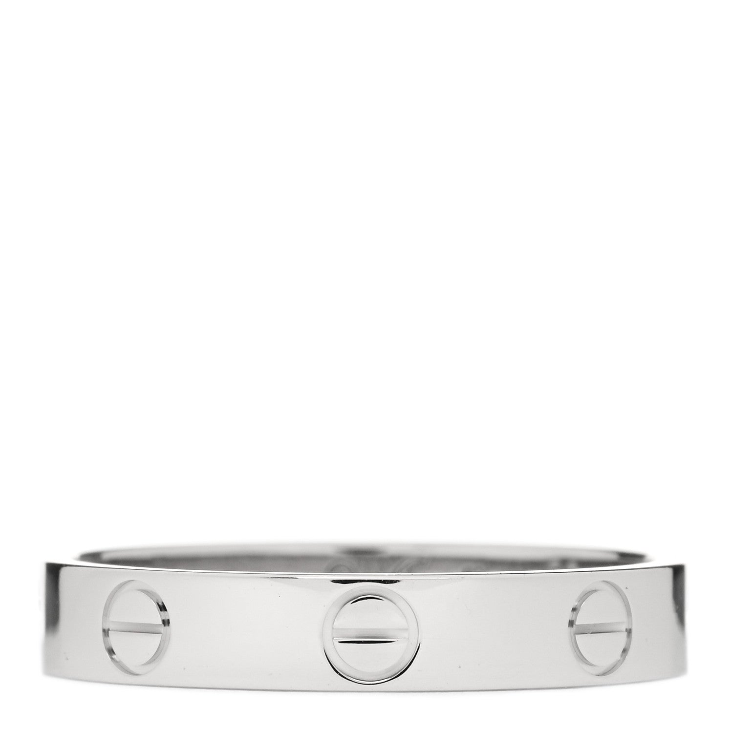 Cartier 18K White Gold 3.5mm LOVE Wedding Band Ring 56 7.5 2 of 3