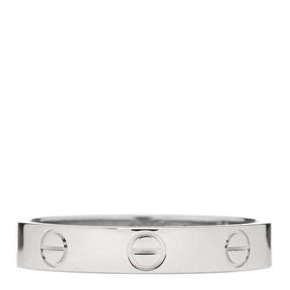 Cartier 18K White Gold 3.5mm LOVE Wedding Band Ring 56 7.5 2 of 3