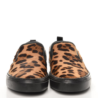 Gucci Pony Hair Jaguar Print Slip On Sneakers 37.5 2 of 9