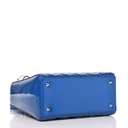 Christian Dior Patent Cannage Medium Lady Dior Blue 4 of 10