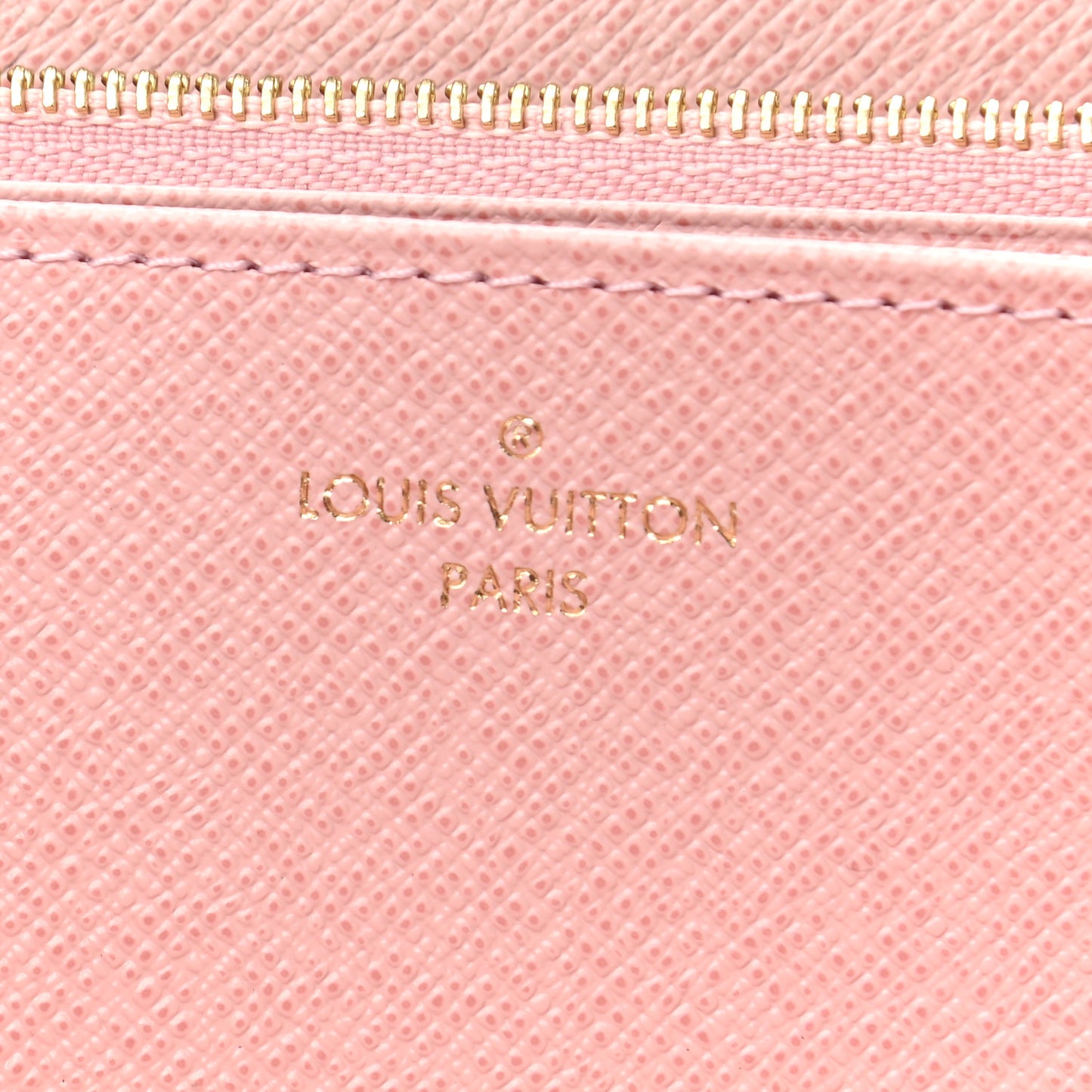 Damier Ebene Zippy Wallet Rose Ballerine