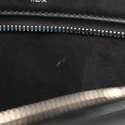 Fendi Vitello Baltico Dolce DotCom Satchel Black Blue Royal 15 of 20