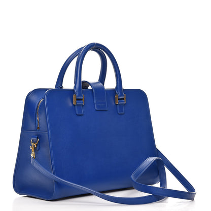 Saint Laurent Calfskin Small Monogram Cabas Blue Majorelle 4 of 9