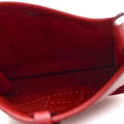 Hermes Taurillon Clemence Evelyne TPM Rouge Casaque 5 of 10