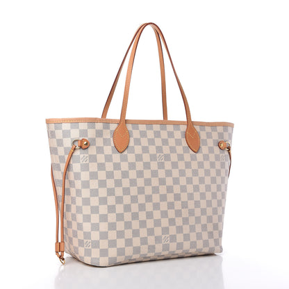 Louis Vuitton Damier Azur Neo Neverfull MM Rose Ballerine 3 of 11