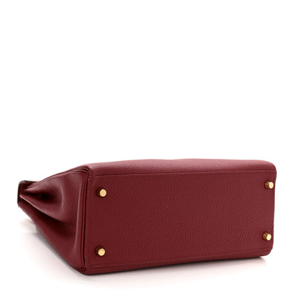 Hermes Togo Kelly Retourne 28 Rubis 4 of 16