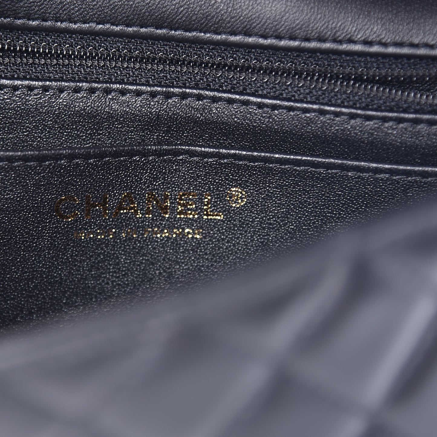 Lambskin Quilted Mini Rectangular Flap Black