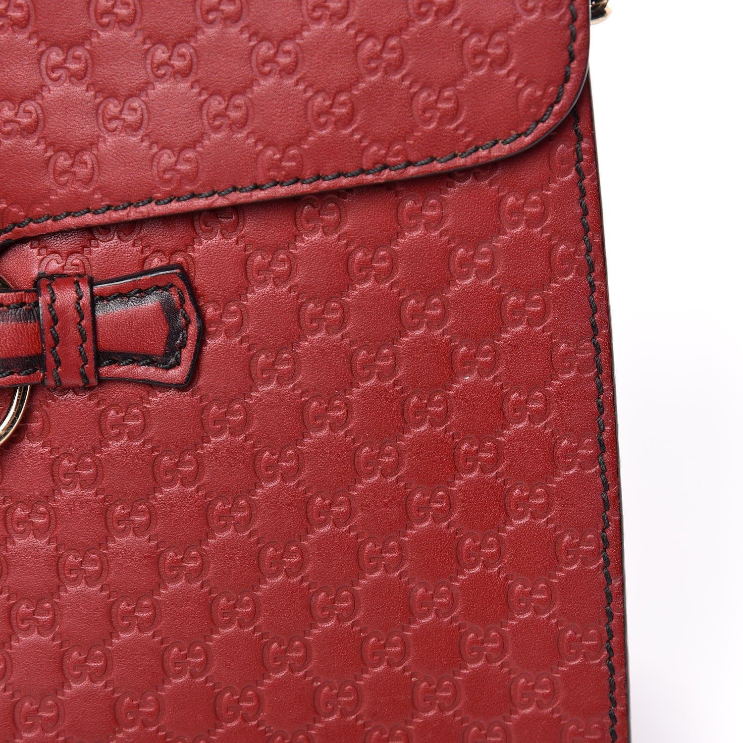 Gucci Microguccissima Medium Emily Chain Shoulder Bag Red 12 of 17