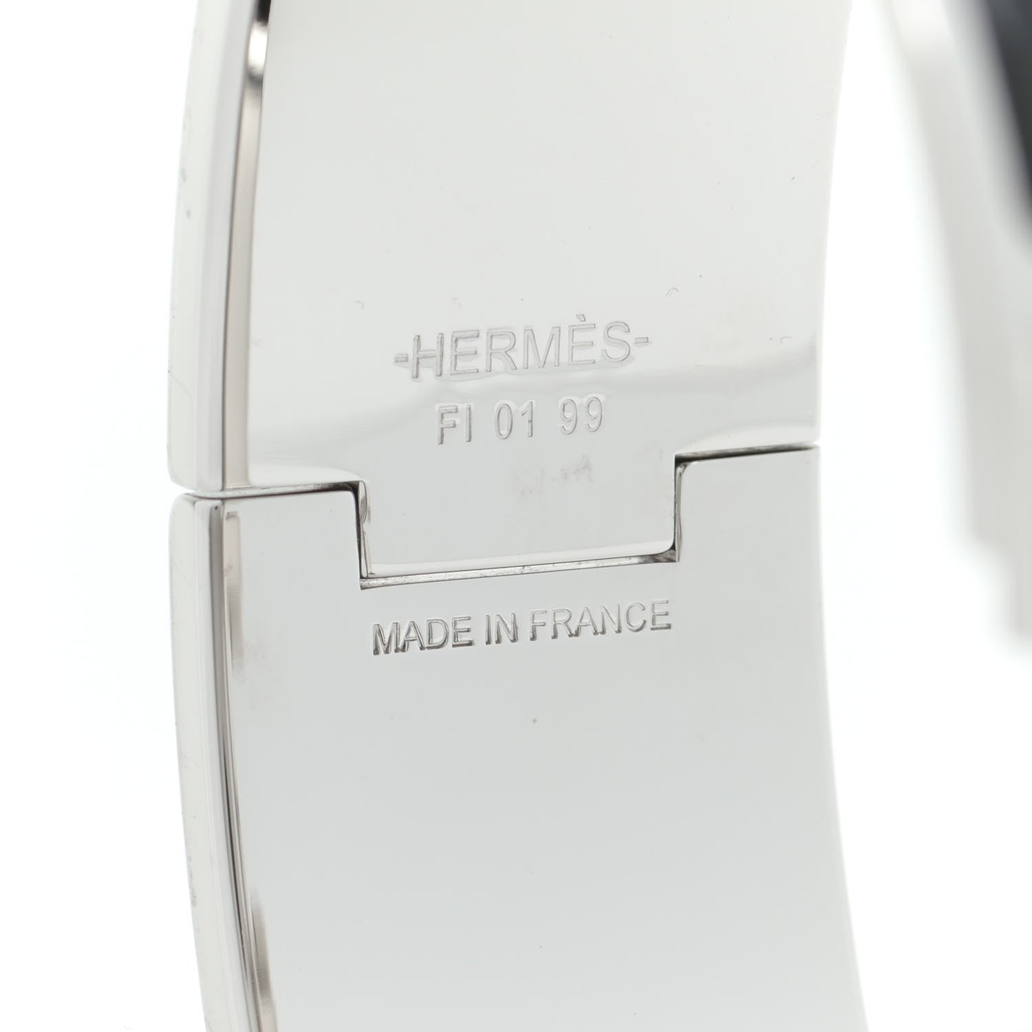 Hermes Enamel Printed Wide Panoplie Equestre Clic H Bracelet PM Positif Negatif 4 of 5