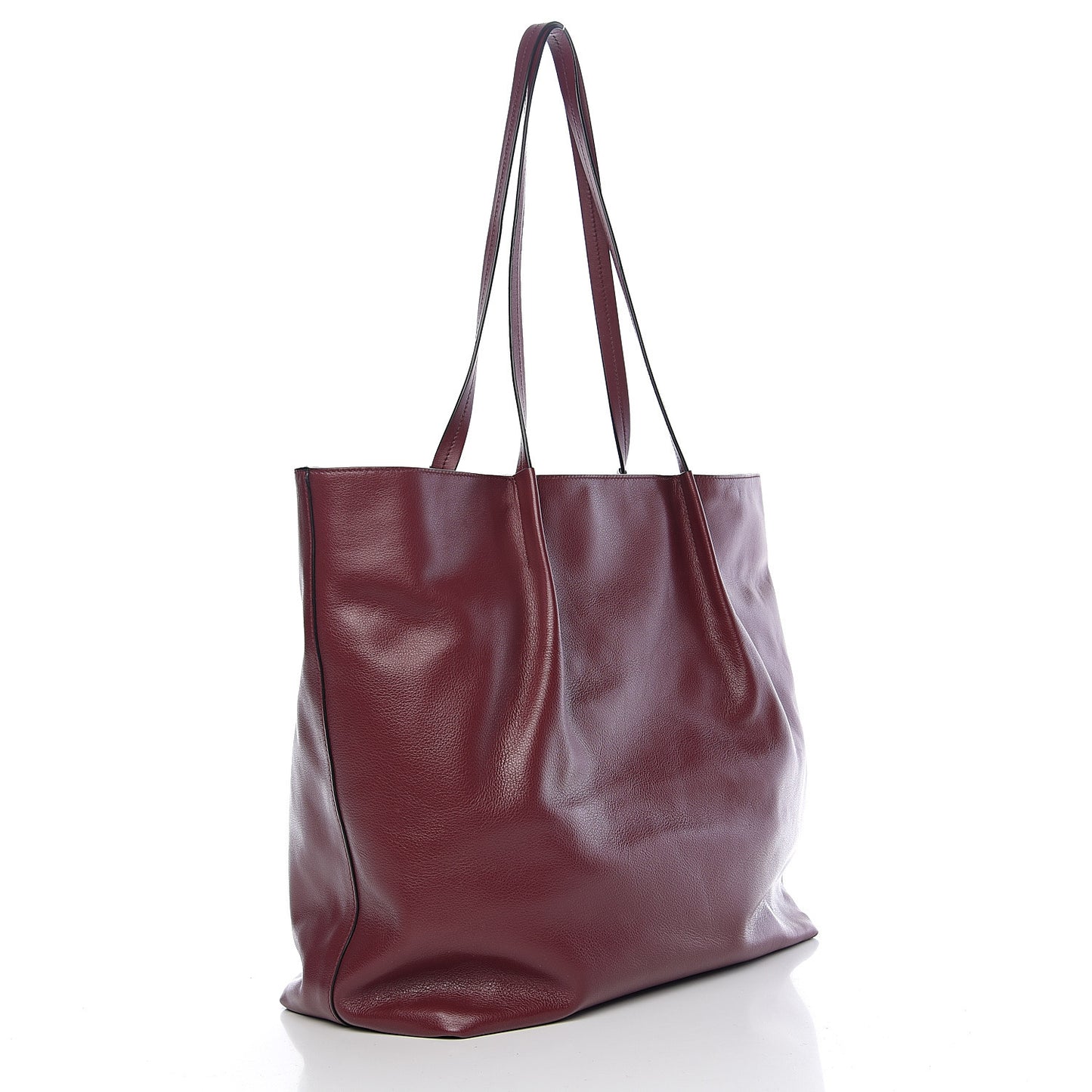 Glace Calfskin City Calfskin Tote Cerise