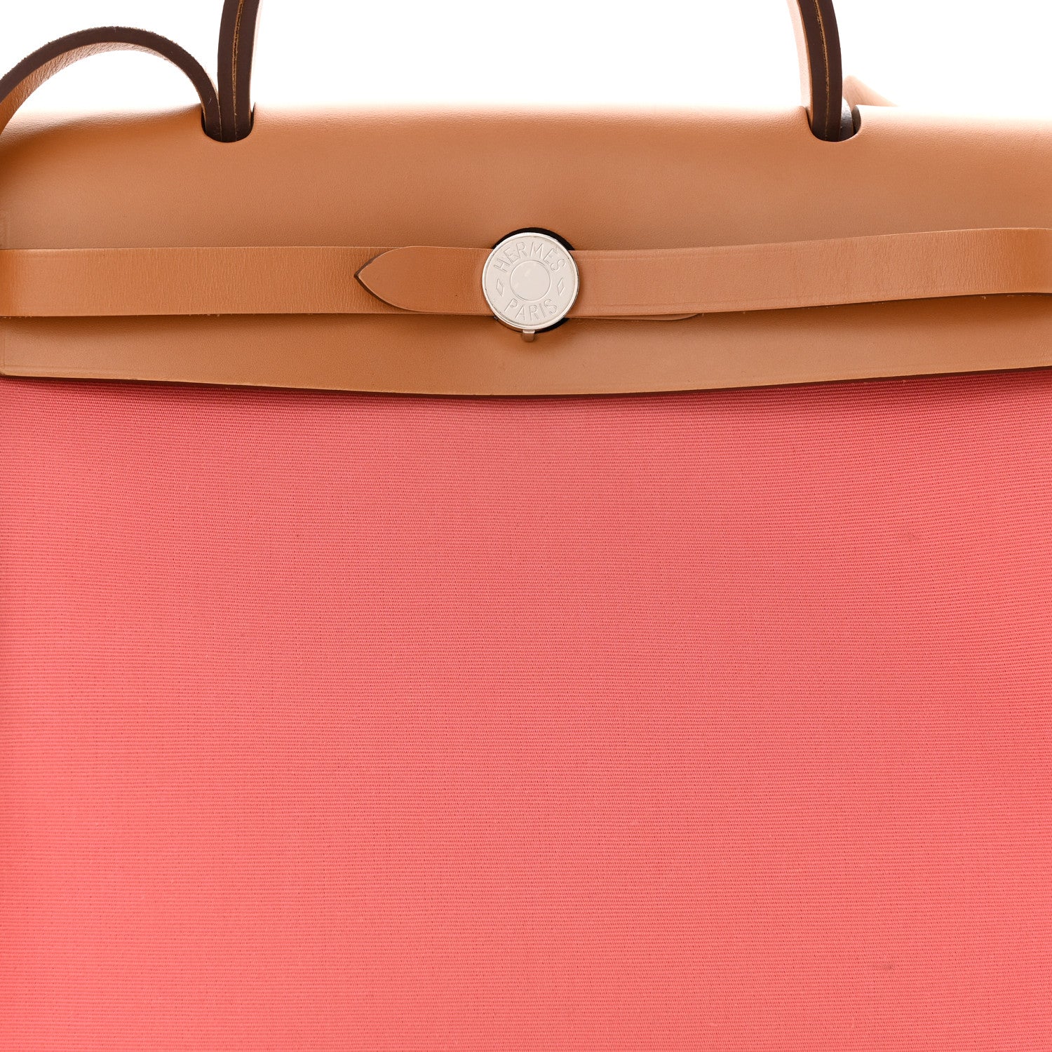 Hermes Vache Hunter Toile Herbag Zip 31 PM Rose Azalee Natural 9 of 16
