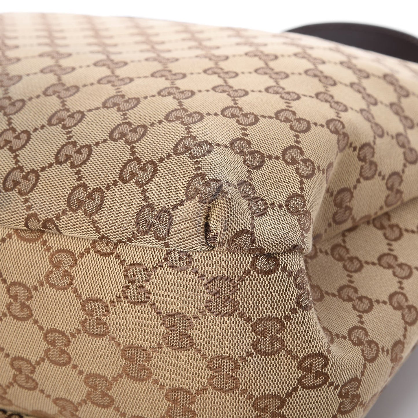 Monogram Large New Ladies Web Hobo Dark Brown